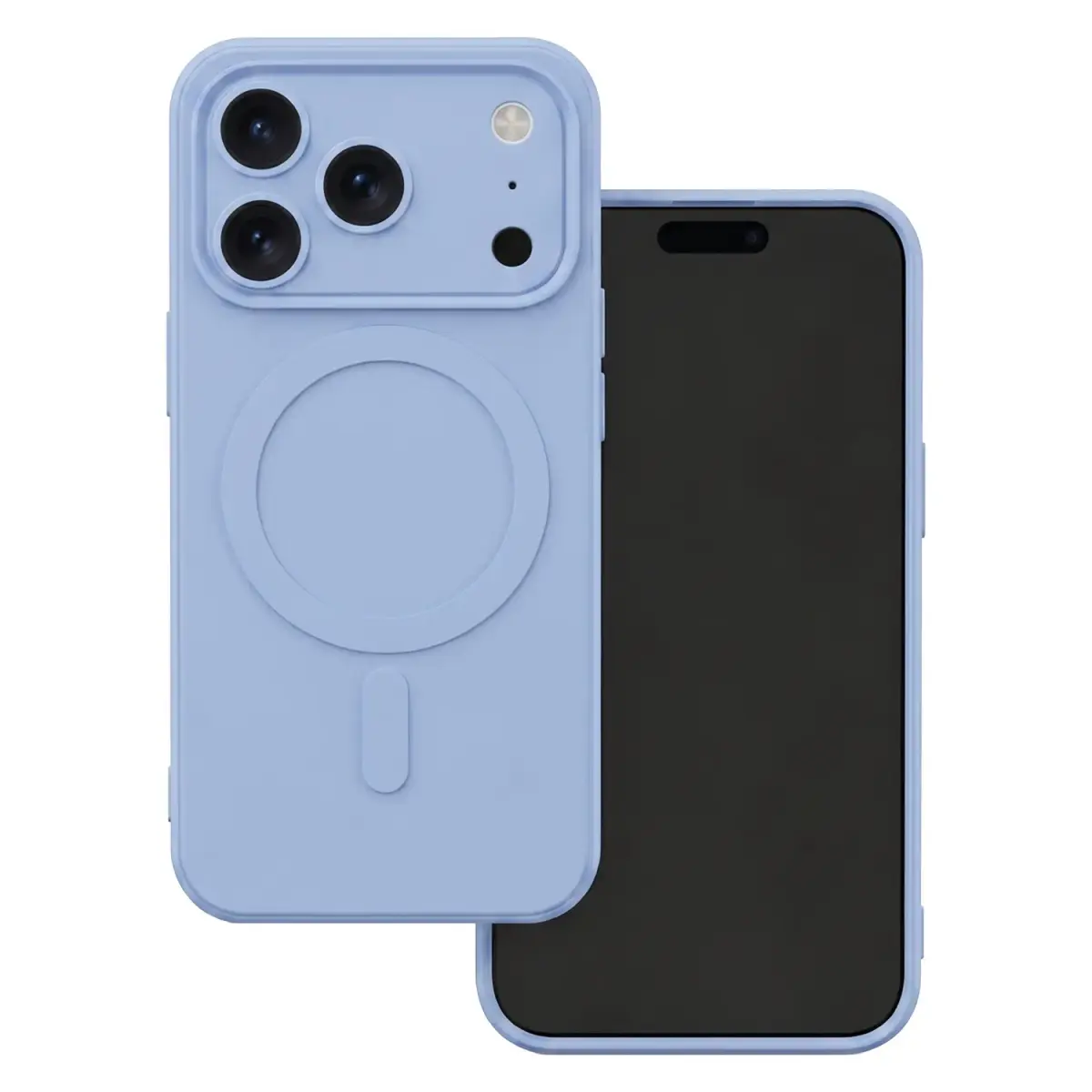 Simple Color Mag phone case with MagSafe support for iPhone 17 Pro Max | iPhone 18 Pro Max blue