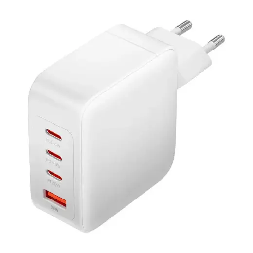 Vention FEIW0-EU tīkla lādētājs | 140W | GaN | USB-C, USB-A | balts