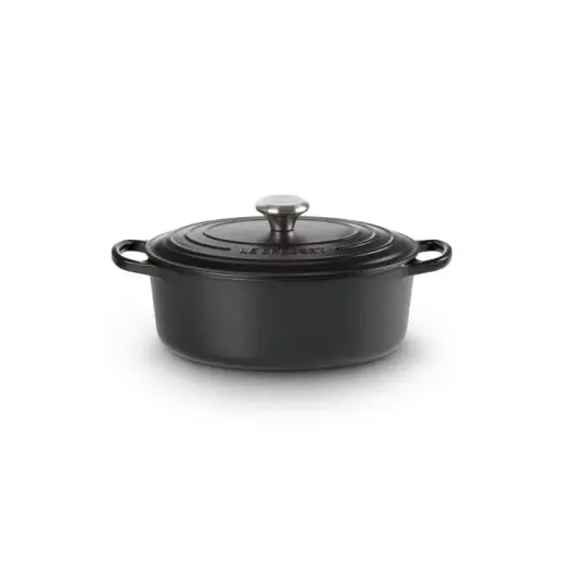 Čuguna katls ovāls 27cm / 4,1L matēts melns