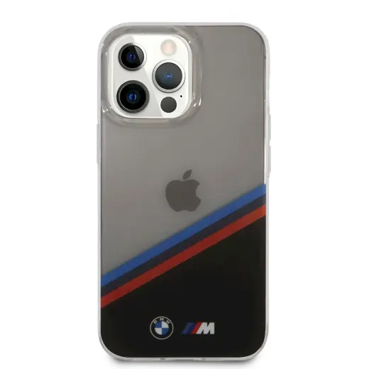 BMHCP13XMHLPK BMW M PC|TPU Tricolor Stripes Case for iPhone 13 Pro Max Transparent