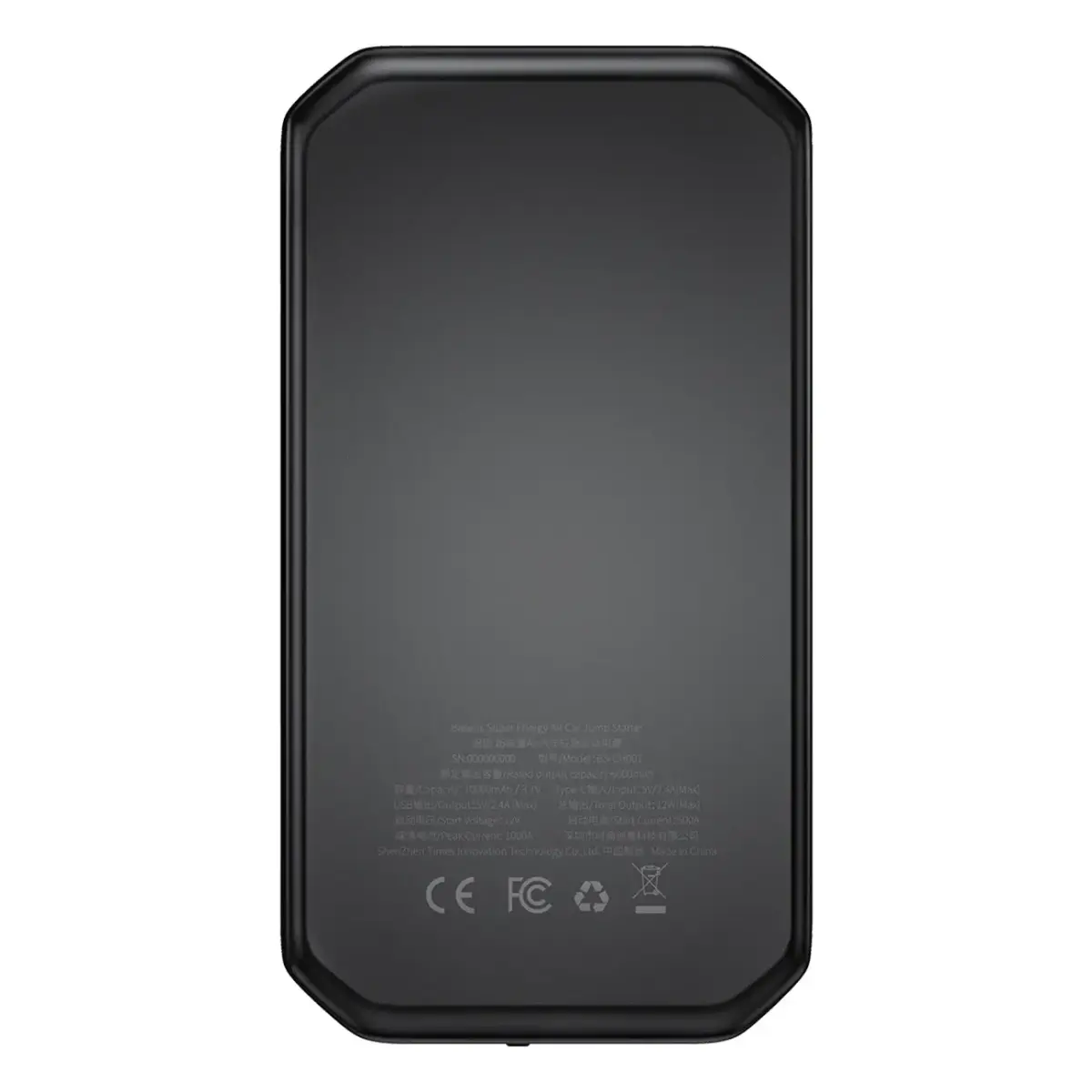 Baseus Super Energy Air Series Auto Startētājs (10000mAh, 1000A Maksimālā Strāva) Klastera Melns