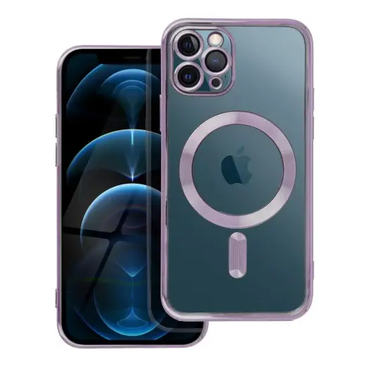 Electro Mag telefono dėklas su MagSafe palaikymu iPhone 11 Pro violetinis