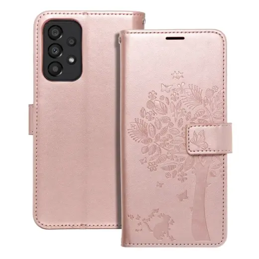 MEZZO tree grāmatveida maciņš telefonam Samsung Galaxy A33 5G (A336) rozā