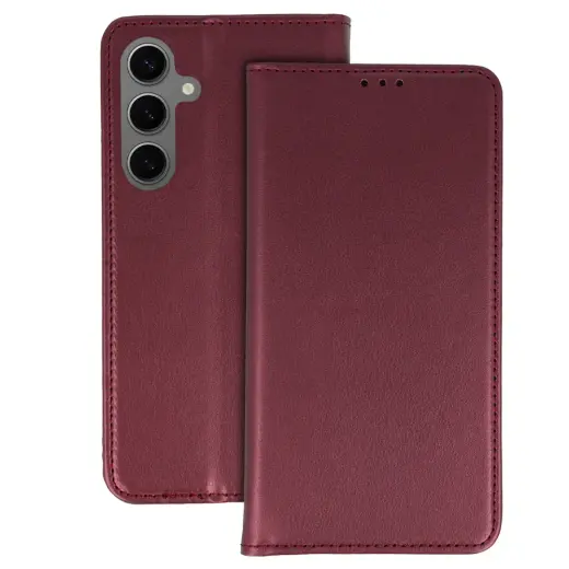 Smart Magneto Case for Samsung Galaxy S24 Plus burgundy
