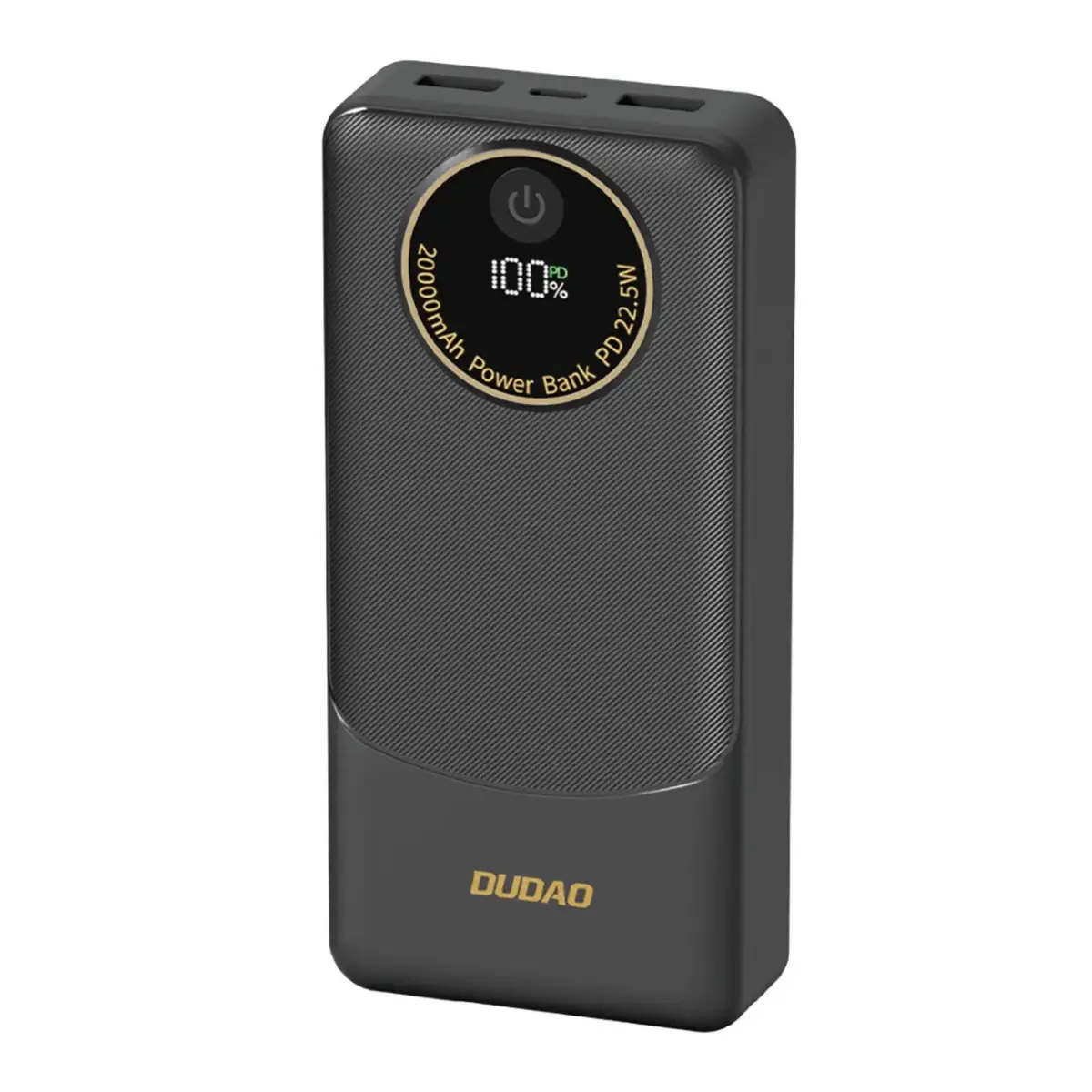 Dudao K12Pro ārējais akumulators (powerbank) | 20000 mAh | 22.5W | USB-A, USB-C | melns