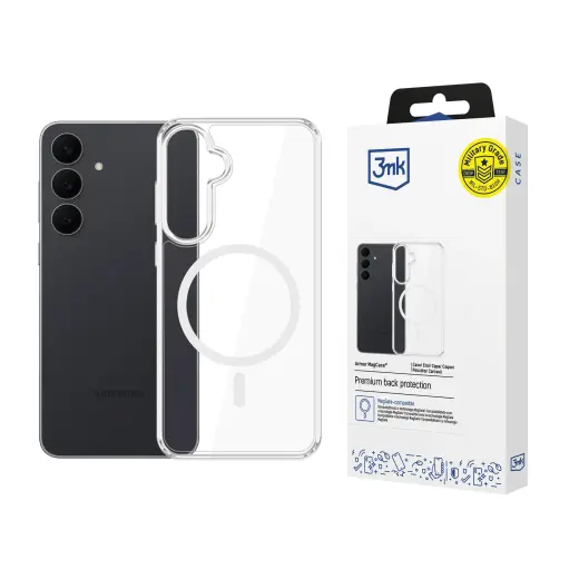 3mk Armor phone case with MagSafe support for Samsung Galaxy S26 FE (S741) transparent