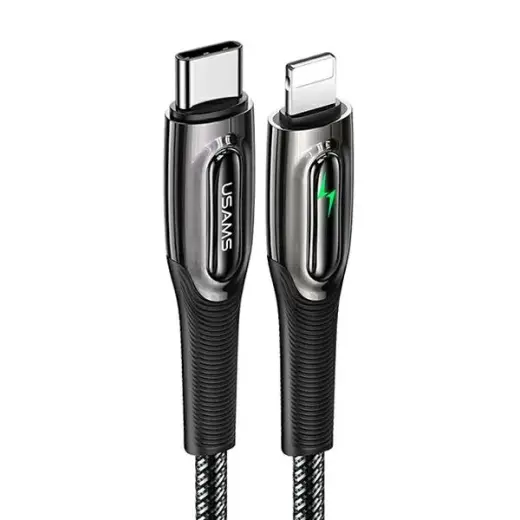 USAMS SJ518 data transfer and charging cable | USB-C to Lightning | 20W | 1.2m | black