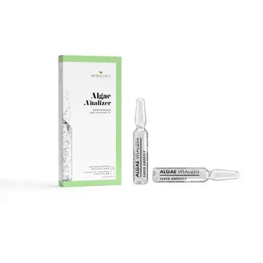 Bio Balance, Algae Vitalizer, Hydrating & Firming & Revitalising, Day & Night, Ampoules Treatment Serum, Dehydration & Loss Of Firmness & Loss Of Elasticity, For Face & Neck, For Women, 10 pcs, 2 ml