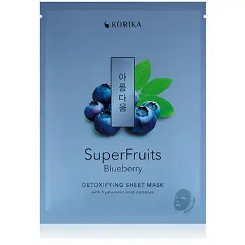 KORIKA Superfruits Detoxifying Sheet Mask (blueberry)