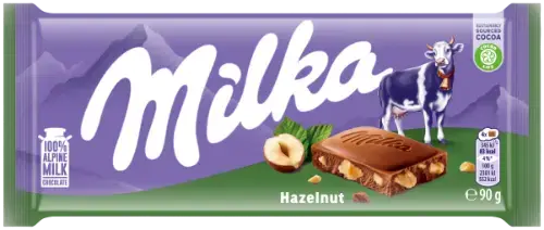 Milka Šokolāde BROKEN HAZELNUTS 90g