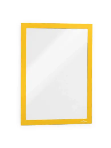 Pašlīpoša kabata DURABLE DURAFRAME ar rāmi dzeltens krāsā, A4 formāts, 2 gab./iepak.