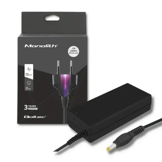 Qoltec Power adapter for laptop Lenovo 65W | 20V | 3.25A | 4.0*1.7 | +power cable
