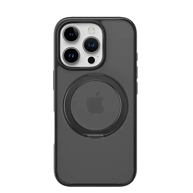 Rock Crystal Rotating Touch Series Magnetic Case for Iphone 16 Pro Max black