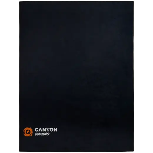 CANYON FM-01, floor mat for gaming chair Size: 100x130cm lower side:antislip basedurable polyester fabricColor: Black  with canyon logo