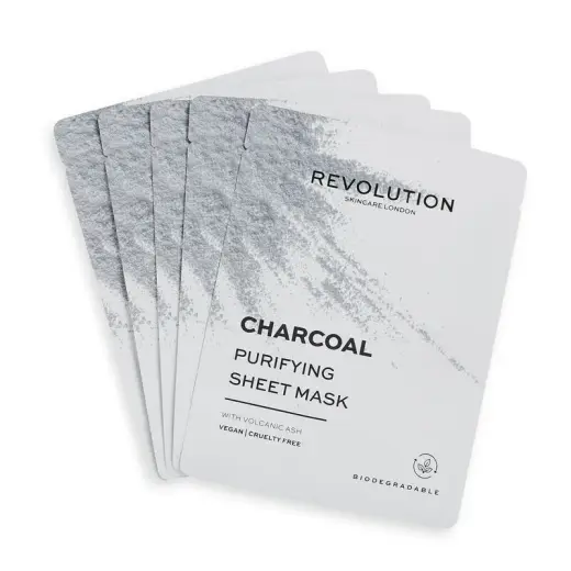 Revolution Skincare Biodegradable Charcoal Fabric Face Mask