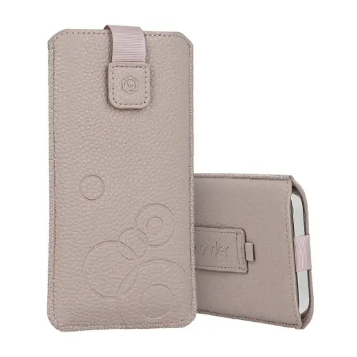 WONDER Deko Pouch Case (Size S) for Nokia 105 2019/150/216 cappuccino