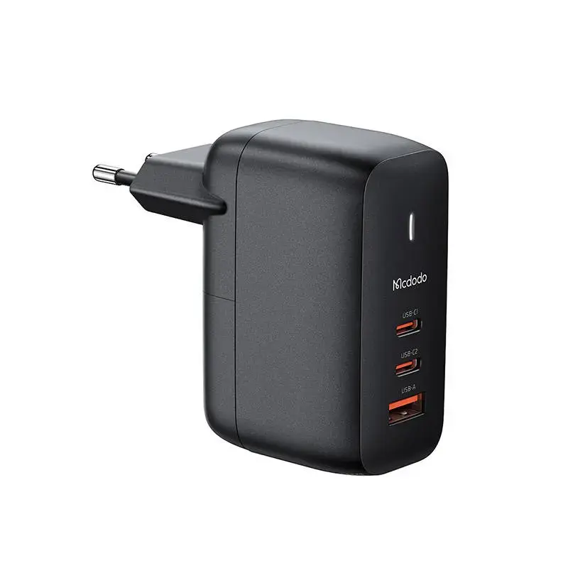 Mcdodo CH-0291 reisilaadija | 65W | GaN | USB-C, USB-A | must