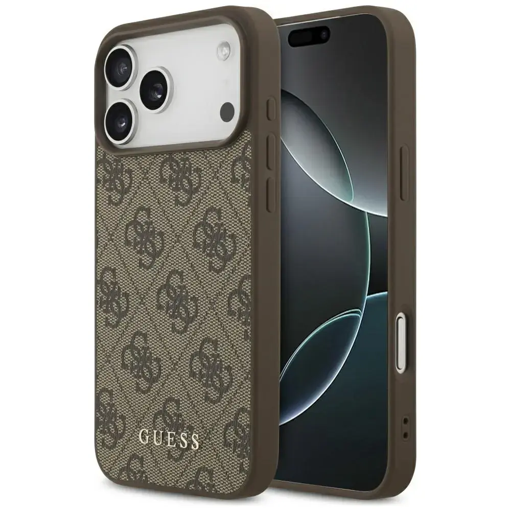 Guess 4G Classic maciņš telefonam iPhone 17 Pro Max brūns