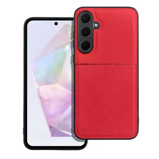 NOBLE telefono dėklas Samsung Galaxy A35 raudonas