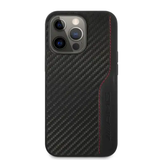 AMG PU Carbon Effect Hard Case for iPhone 13 Pro Max Black