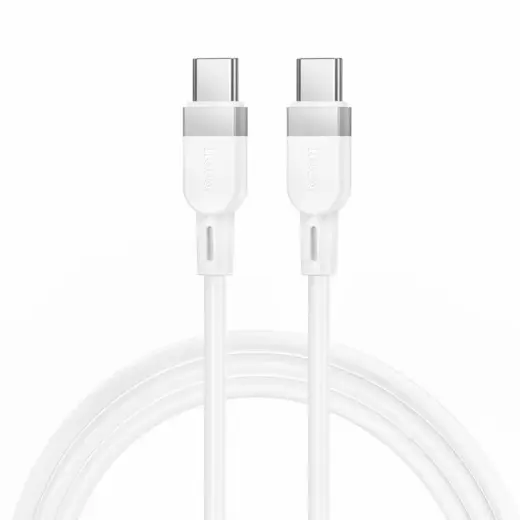 HOCO X109 duomenų perdavimo ir įkrovimo laidas | USB-C į USB-C | 60W | 1m | baltas