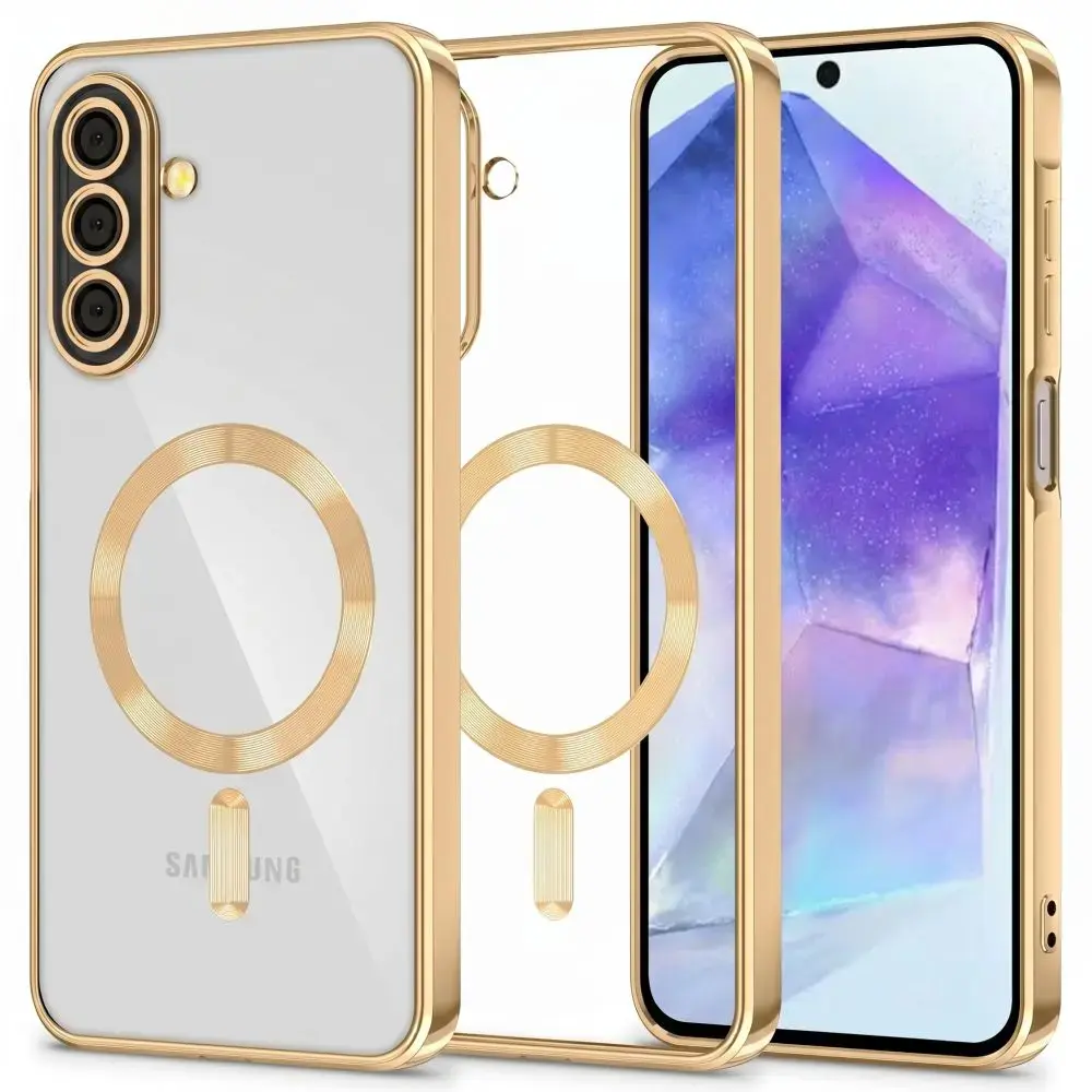 Tech-Protect MagFlex maciņš ar MagSafe atbalstu telefonam Samsung Galaxy A27 5G (A276) zelta krāsā