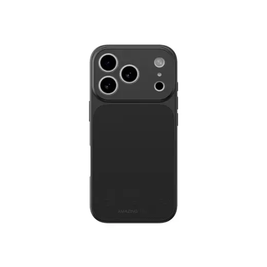 AmazingThing Minimal Mag Full Cover dėklas su MagSafe palaikymu telefonui iPhone 17 Pro juodas