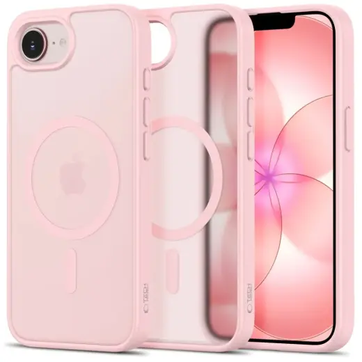 TECH-PROTECT BASICMAG telefono dėklas su MagSafe palaikymu iPhone 16E | iPhone 17E rožinis