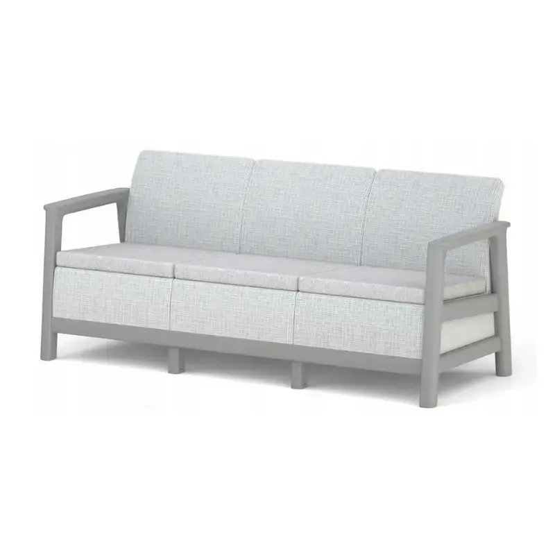 Dārza dīvāns trīsvietīgs Scandi Linea 3 Seater Sofa gaiši pelēks/tumša tērauda pelēks