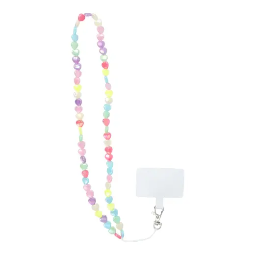 PIXIE Phone lanyard, Phone pendant / cord length 68cm (34cm in the loop) / on neck - hearts