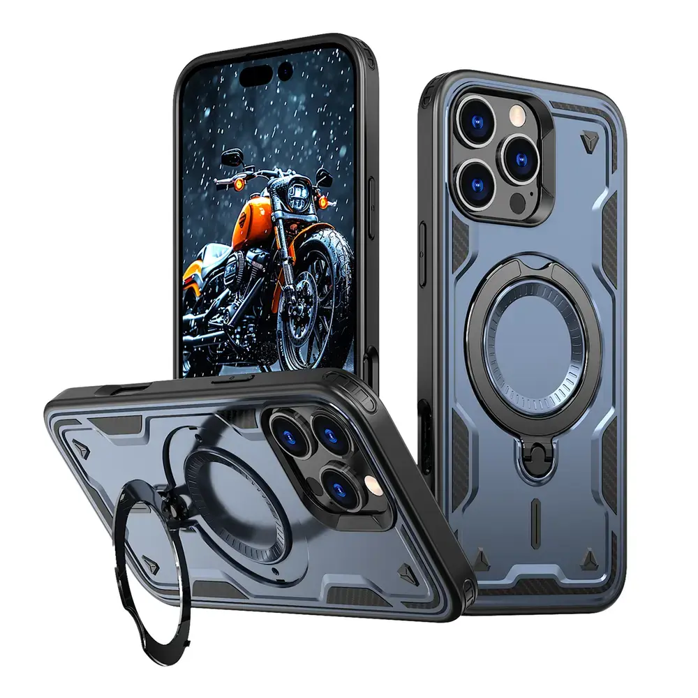 Hybrid Armor Trendy maciņš ar MagSafe atbalstu telefonam iPhone 16 Pro Max zils