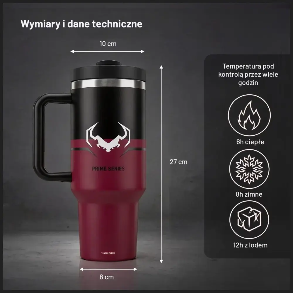Diablo Bloody Insulated Mug with Handle red