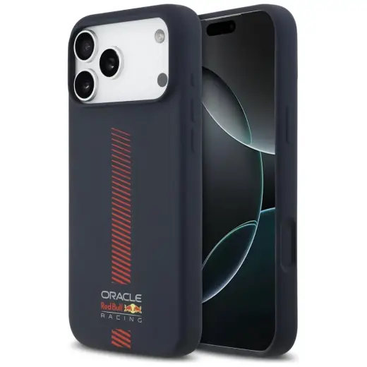 Red Bull Silicone Powerbar maciņš ar MagSafe atbalstu telefonam iPhone 17 Pro Max tumši zils