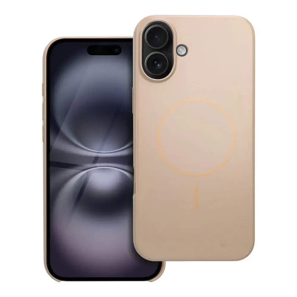 Case for iPhone 16 PLUS Glossy Mag Cover compatible with MagSafe desert gold