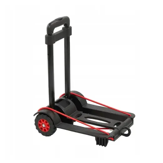 Viegli salokami transportēšanas ratiņi ar kravnesību līdz 50kg Mick 34x24,5x93,5cm melni