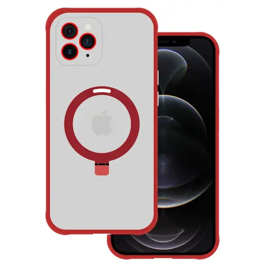 Tel Protect Magical maciņš ar statīvu un MagSafe atbalstu telefonam iPhone 11 Pro sarkans