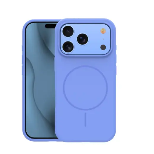 Silicone Thin telefoni ümbris MagSafe toega iPhone 17 Pro Max | iPhone 18 Pro Max sinine