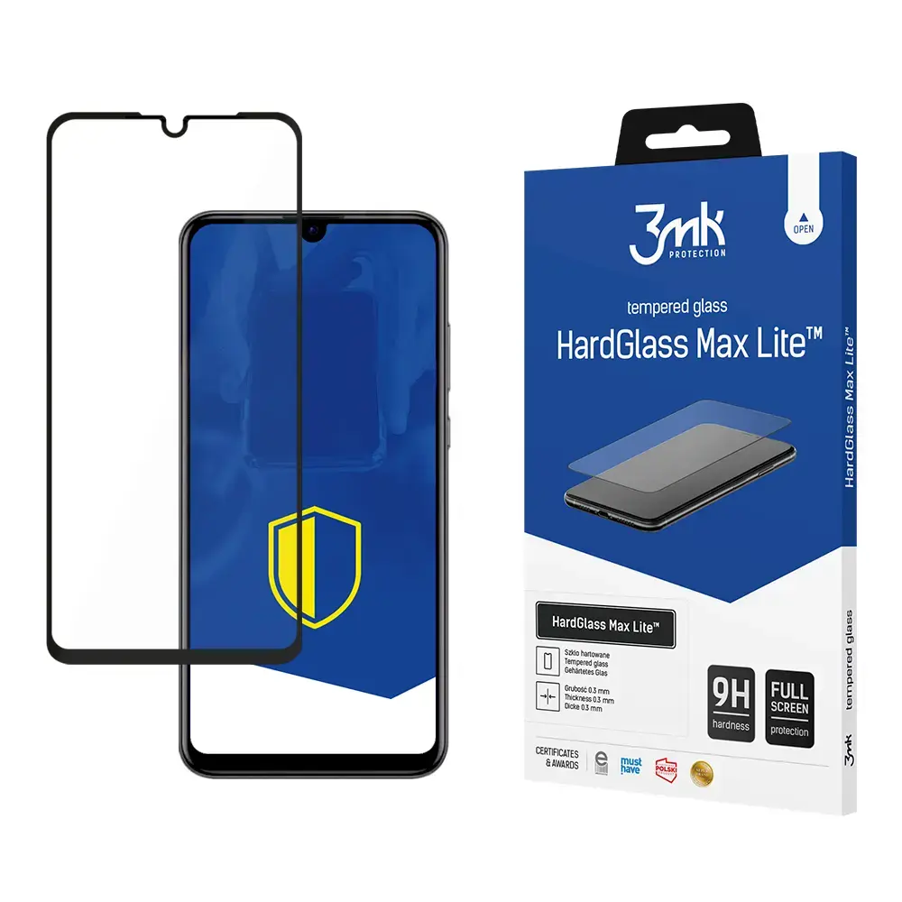 Huawei P30 Black - 3mk HardGlass Max Lite™ screen protector