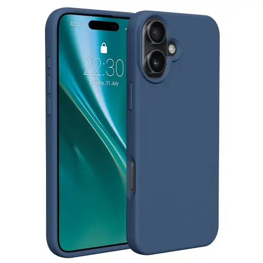Etteri Silicone phone case for iPhone 16 6,1 dark blue