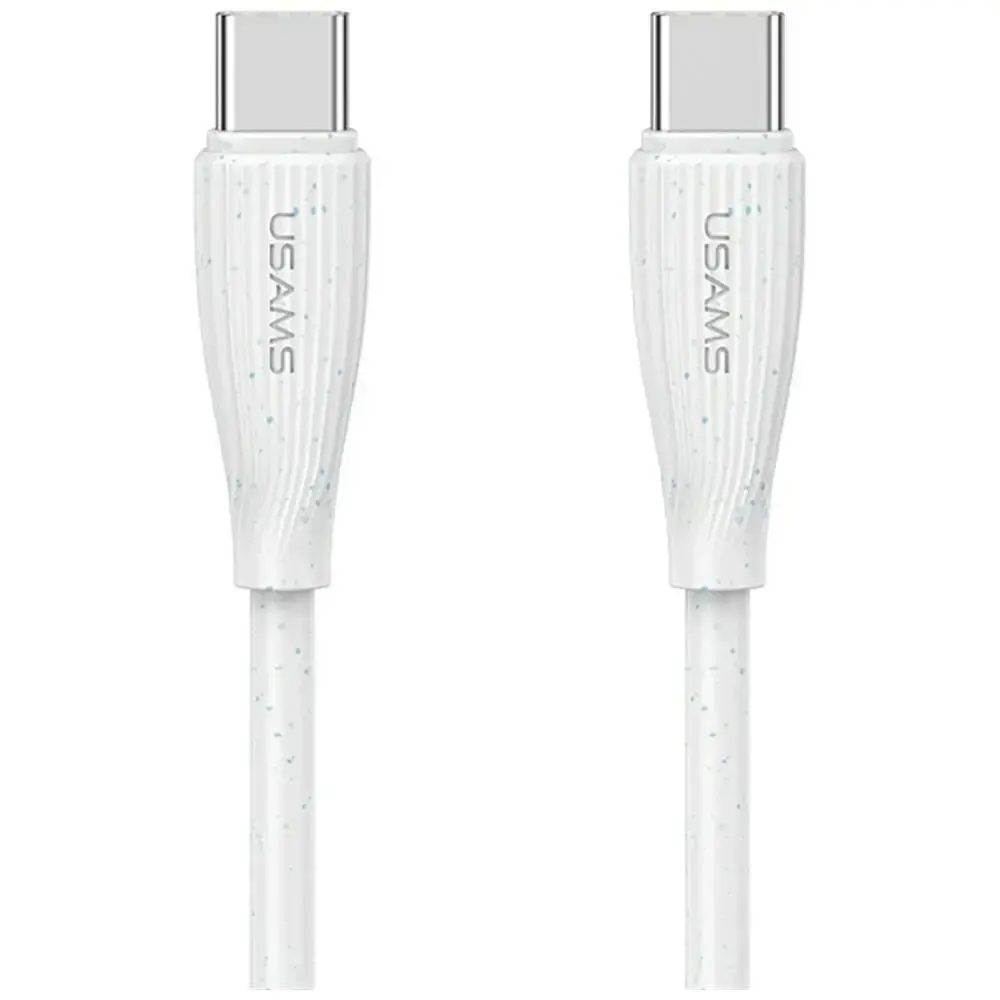 USAMS Green Series SJ716 data transfer and charging cable | USB-C to USB-C | 60W | 1m | white