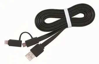 Kabelis Gembird USB Male - MicroUSB Male + Apple Lightning Male 1m Black