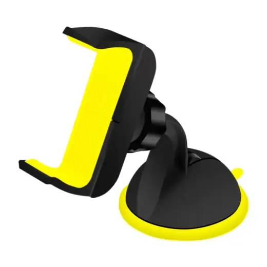 GoodBuy 46HD78 car phone holder with suction cup with 55-75 mm clamp yellow