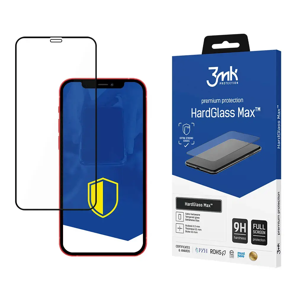 Apple iPhone 12 Mini Black - 3mk HardGlass Max™ screen protector