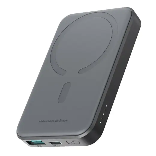 Joyroom JR-W020 Mini external battery (powerbank) | 5000 mAh | 20W | USB-A, USB-C, Wireless | black