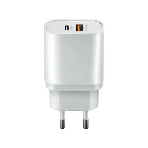 Forever Core PD+ QC 3.0 charger 1x USB + 1x USB-C 20W white