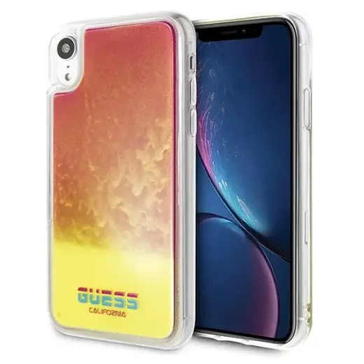 Guess GUHCI61GLCPI iPhone Xr pink hard case California Glow in the dark