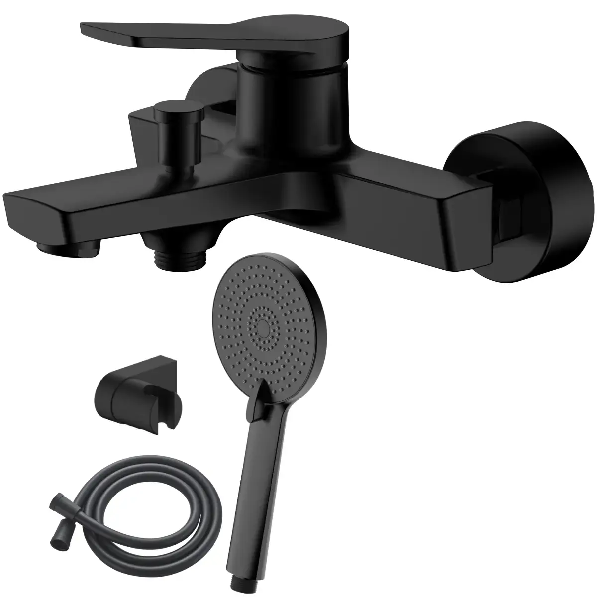 AB Bath mixer tap JOSE, with shower set, black
