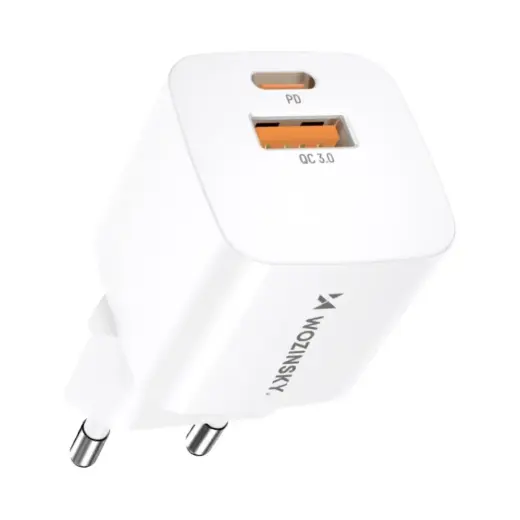 Wozinsky CMWCW tīkla lādētājs | 20W | USB-C, USB-A | balts
