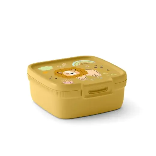 Food storage container square 0,9L Snap Box yellow
