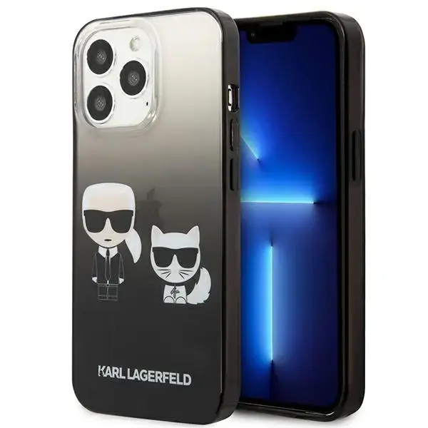 Karl Lagerfeld KLHCP13LTGKCK iPhone 13 Pro | 13 6,1" hardcase czarny|black Gradient Ikonik Karl & Choupette